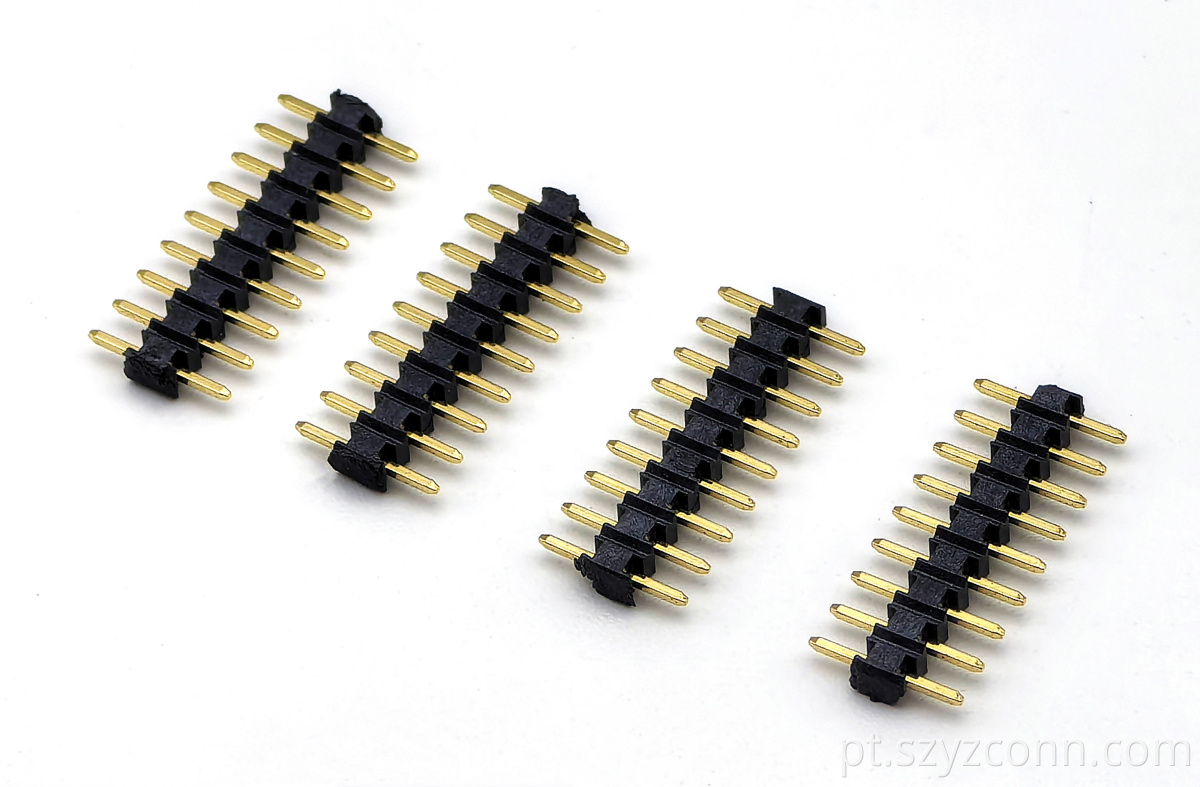 Conector de cabeçalho de pino de passo de 2,0 mm única fileira reta SQ0,5mm H2,5mm 1*9P 2.0mm Pitch Pin Header Connector Single Row Straight SQ0.5mm H2.5mm 1*9P